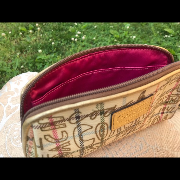 Gold Coach Makeup Bag - Picture 2 of 4